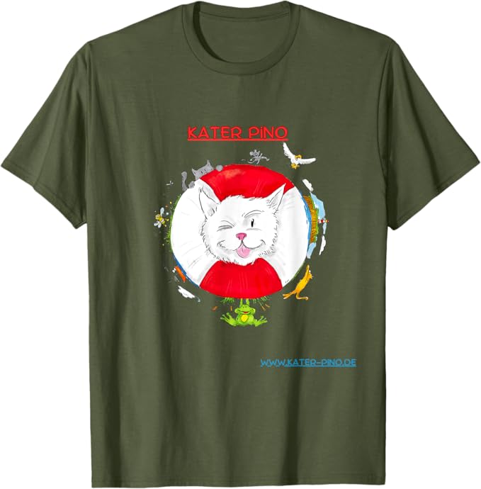 T-shirts in the KCCMShop - matching the title characters of the cute children's books about Pino the cat